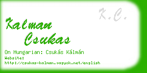 kalman csukas business card