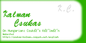 kalman csukas business card